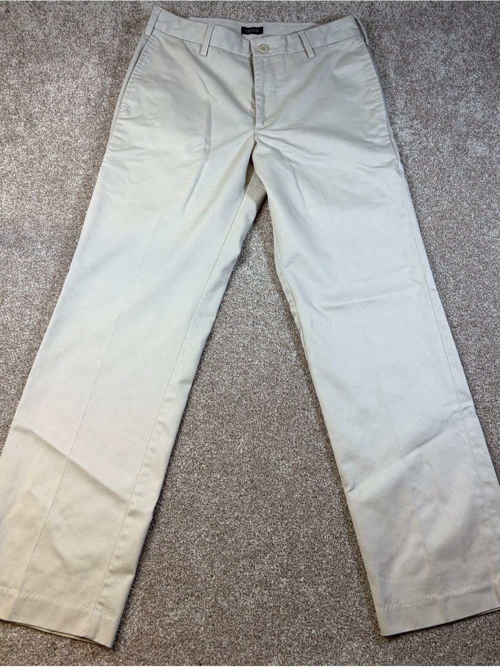 IZOD Men's Classic Straight-Fit Khaki Pants - Cream